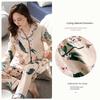 Ladies' 100% Cotton Long Sleeve Pajama Set Spring/autumn Thin Style Winter Warm Homewear Suit