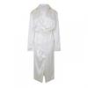 Off White Womens/Ladies Chine Satin V Neck Wrap Dress