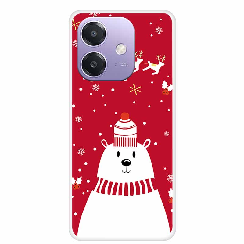 Christmas Phone Cases for OPPO A3 A3x 4G 5G Case Transparent Snowman Soft Santa Claus Silicone Back For A3 A3x TPU Clear Cases