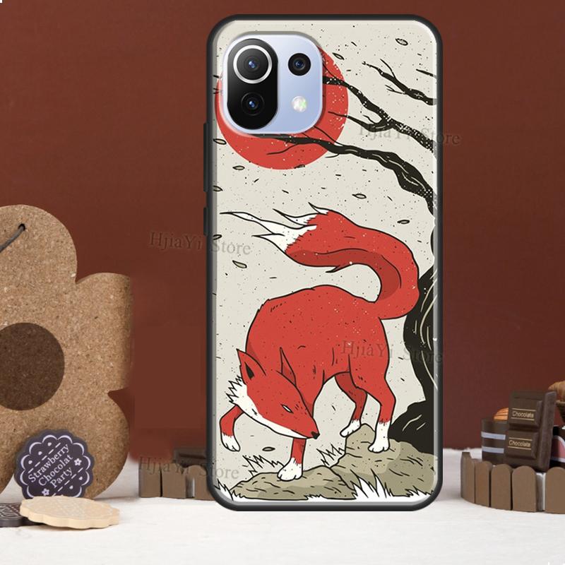 Japanese Style Fox Funda For POCO F5 X3 X4 X5 Pro F4 GT C40 F3 Case For Xiaomi 11T 12T Pro 12 X 13 Lite Cover