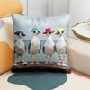 Beach Fashion Seagulls Double-Sided Decorative Pillowcase, Coastal Style Cushion Cover For Home Office Car Decor
