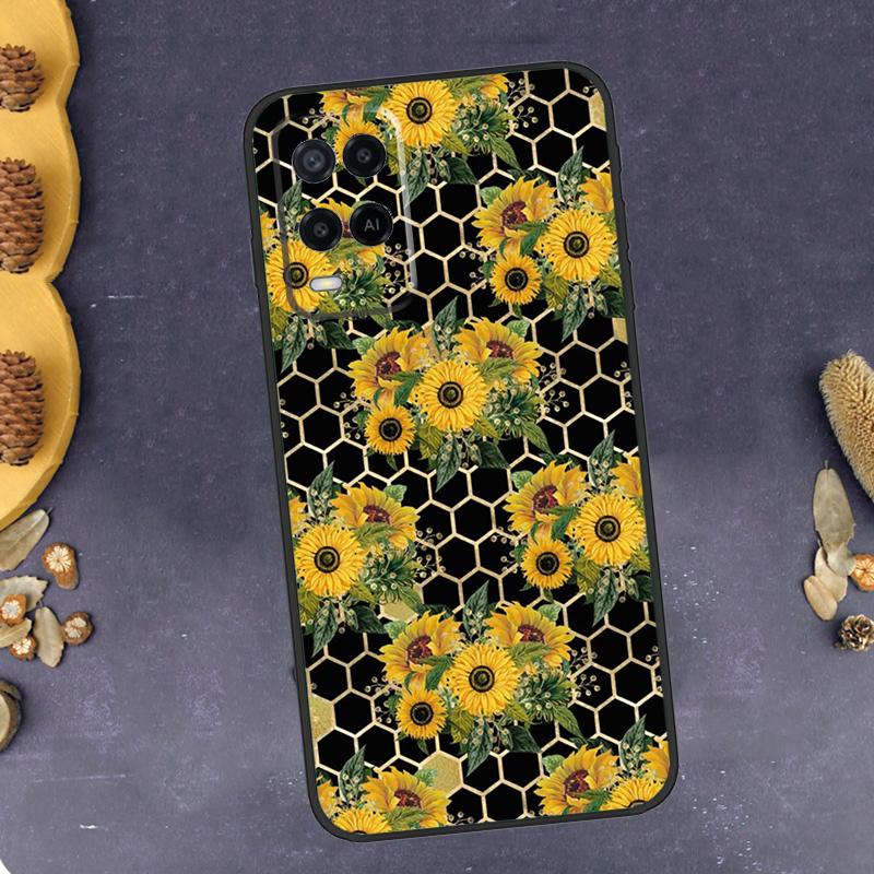 Beautiful Yellow Sunflower Phone Case For Oppo A79 A18 A38 A58 A78 A98 A17 A40 A60 A80 A16 A76 A96 A15 A74 A94 A54 A77