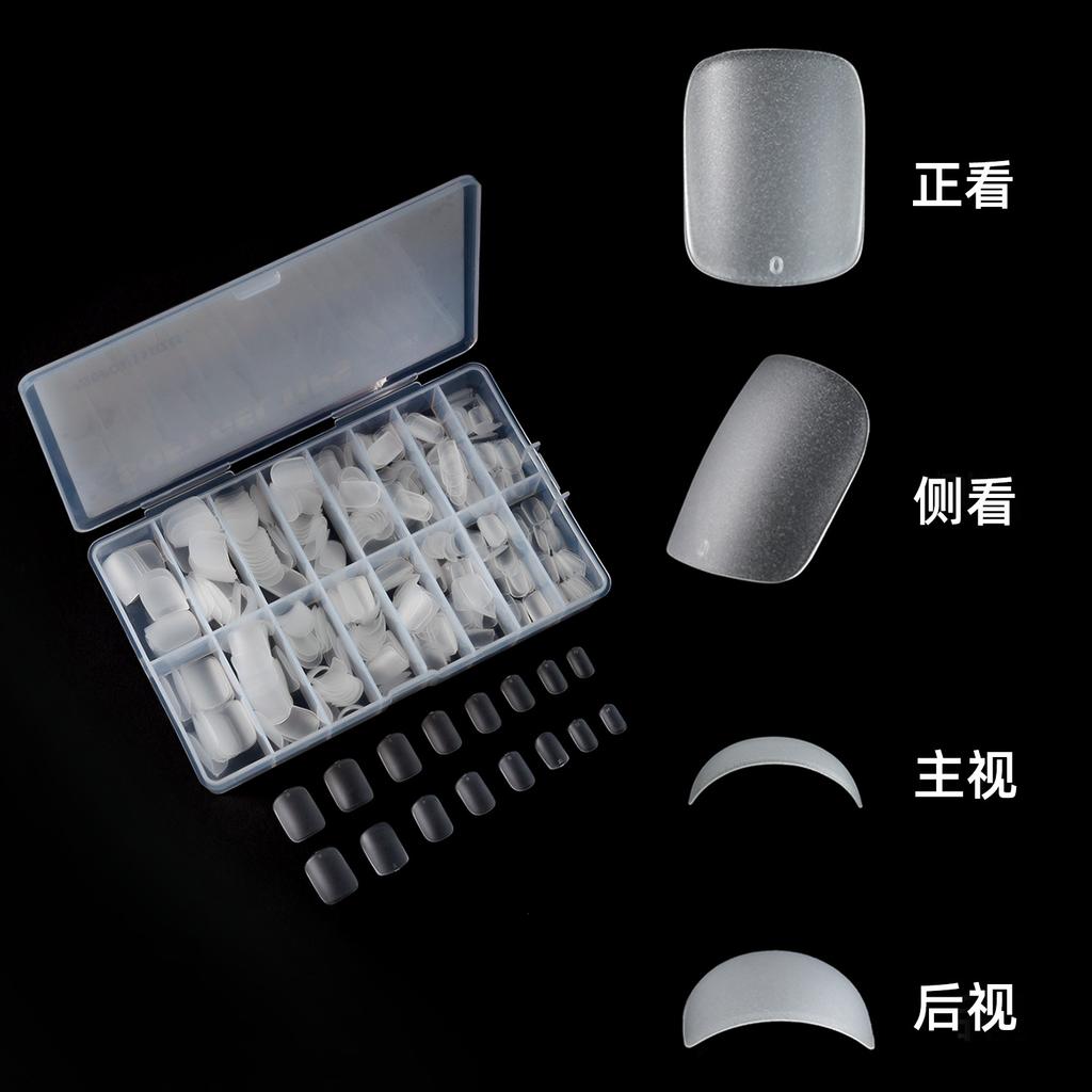 Wearing Nail Pieces Box Matte Transparent Nail Pieces 420 Pieces Manual Wearing Nail Pieces Special for Wearing Nail Pieces
