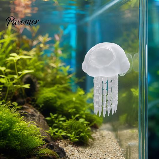 Stress Relief Cave for Aquatic Pets Aquarium Floating Jellyfish Hide, 3D Printed Fish Tank Hidden Shelter Small Hideout, Decorative Pleco Shrimp Betta