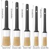 Boar Hair Bristle Car Detailing Brush Set Ultra Soft Car Detail Brushes  Rim Cleaning