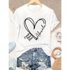 European Size [Personalized Grandma] Personalized Grandma T-Shirt | Customized "Gramma" Heart Shirt with Names, Casual Crew Neck