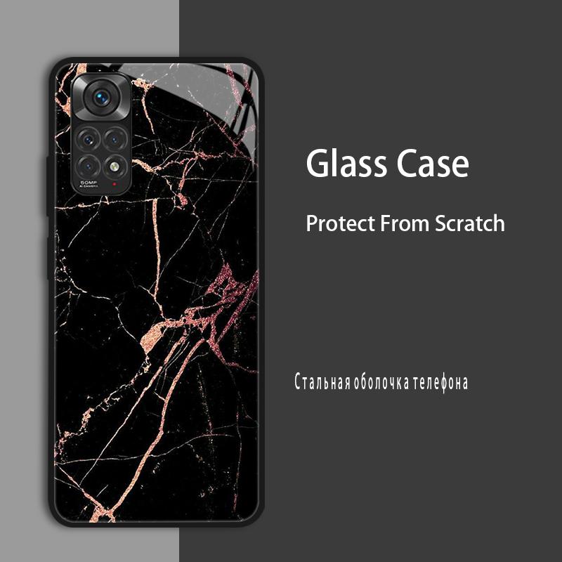 For Redmi Note 11 Case Cover Tempered Glass Case Hard Coque Bumper For Xiaomi Redmi Note11 Note 11 Pro 5G 4G 11s Protect Case