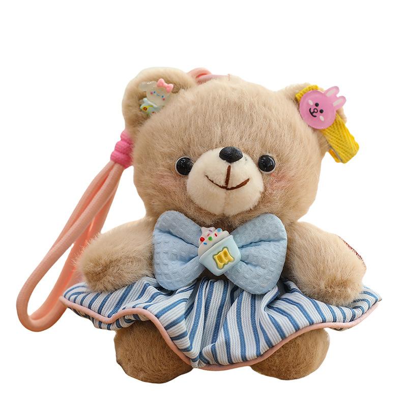 Cute Little Bear Keychain Mailou Bear Pendant Plush Toy Rabbit Cartoon Doll Bag Hanging Decoration Girl Gift