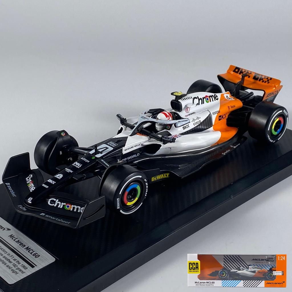 1:24 Mclaren MCL60 2023 4# Lando Norris P2 British GP F1 #81 Oscar Piastri Alloy Diecast Model Car Trendy Toy Collect Ornaments