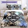 3pcs Duvet Cover Set (1*Duvet Cover + 2*Pillowcase, Without Core), Borussia Monchengladbach Print Soft All‑Season Bedding Set, Home Bedroom Decor Gift