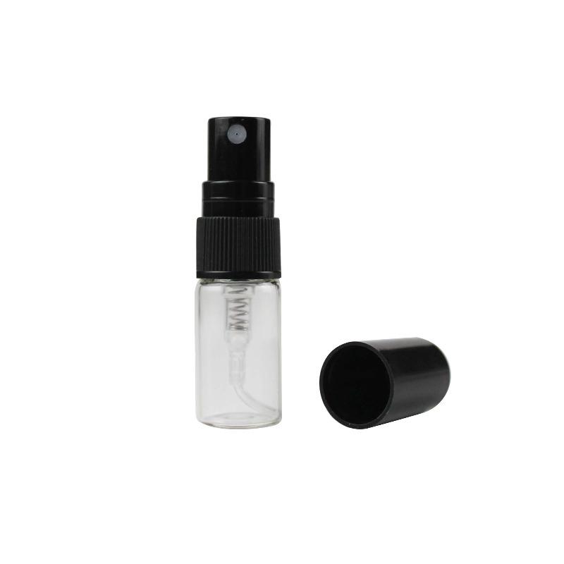 50pcs 2ml 3ml 5ml 10ml Empty Glass Spray Bottle Sample Glass Vials Portable Mini Perfume Atomizer Refillable Bottles Travel