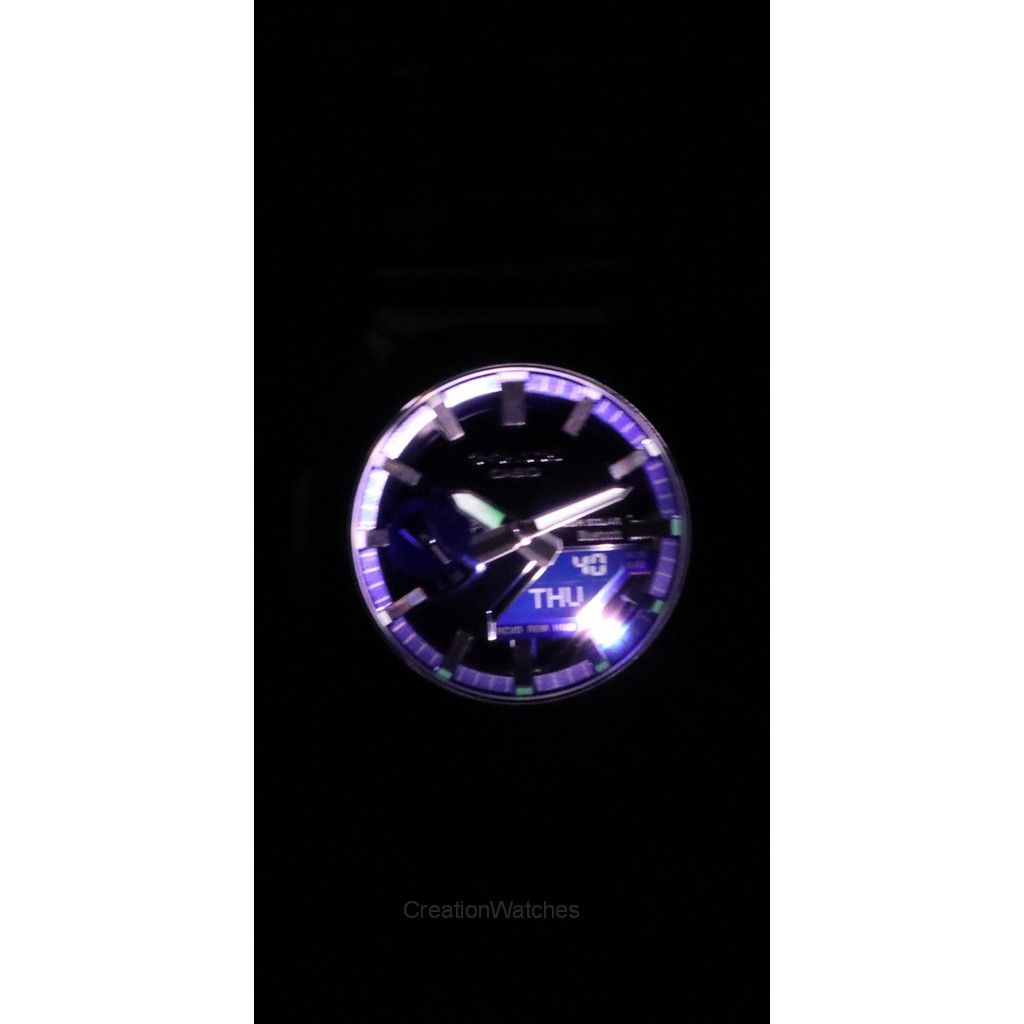 Casio G-Shock Analog-Digital-Vollmetall-Smartphone-Link Blaues Zifferblatt Solar GM-B2100AD-2A 200M Herrenuhr