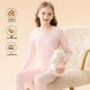 Girls' Pure Cotton Thermal Underwear Set