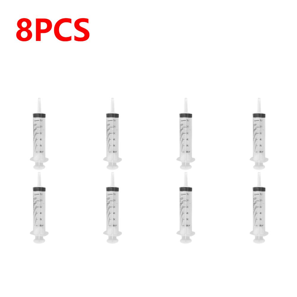 2-150ml Syringe Large Capacity With 100cm Hose Pump Measuring Washable Injector For Industrial Pet Food Feeding Oil Glue Fluid