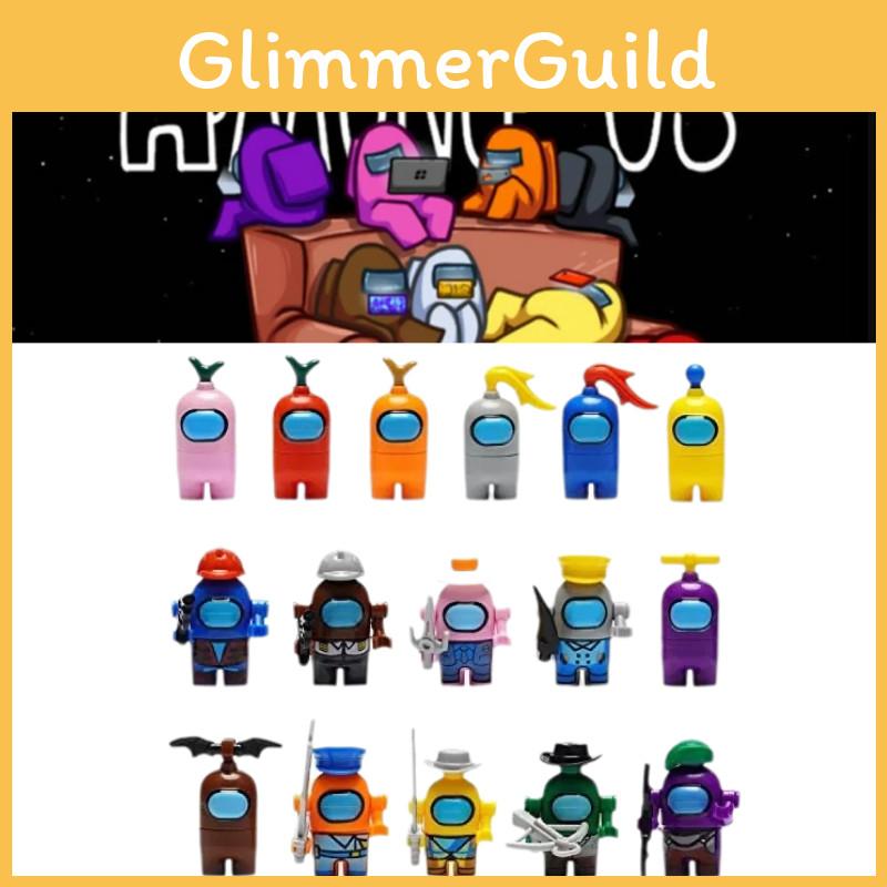 Exciting Space Among Us 16 Character Mini Building Blocks Perfect For Kids Playtime