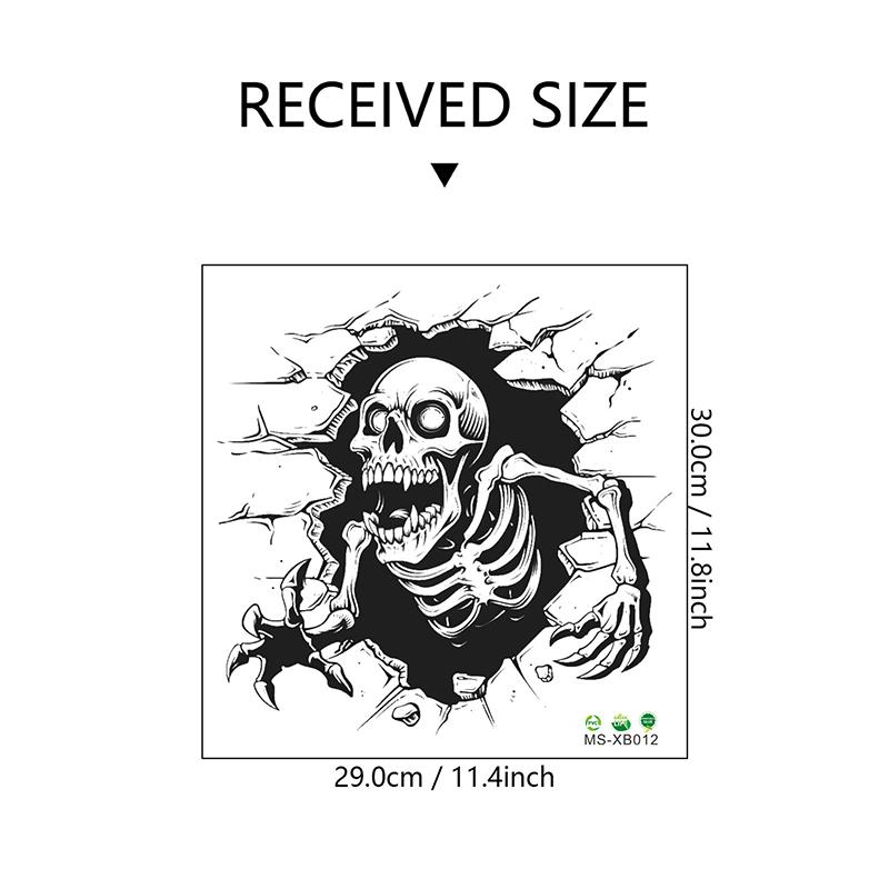 3D Floor Wall Stickers Scary Ghost Halloween Removable Interior Decoration Scary Atmosphere Bar Party Spooky Decoration Props