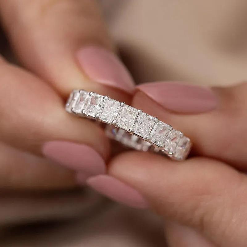 Huitan Brilliant S Ring Set with Sparkling Cubic Zirconia Luxury Wedding Jewelry Set for Women Fashionable Finger Accessories