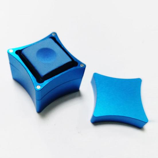 Magnetic Pool Cue Chalk Holder 3 Sections Aluminum Alloy Portable Square Snooker Chalk