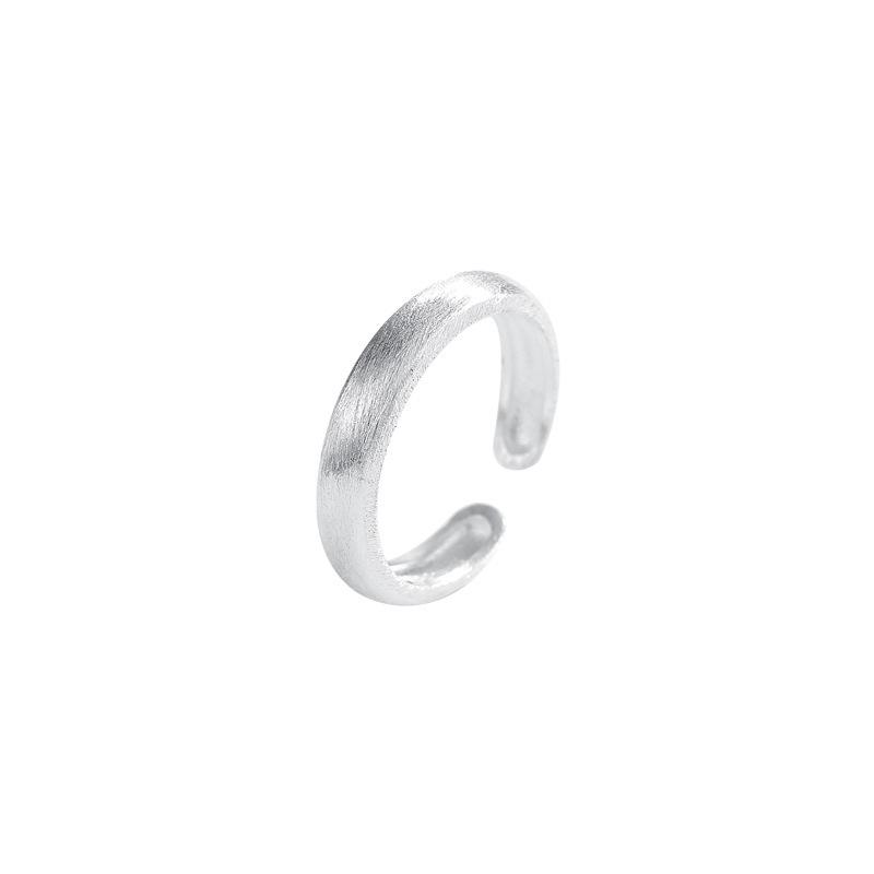 Trendy Adjustable Women s Brushed Plain Band Ring Open Adjustable