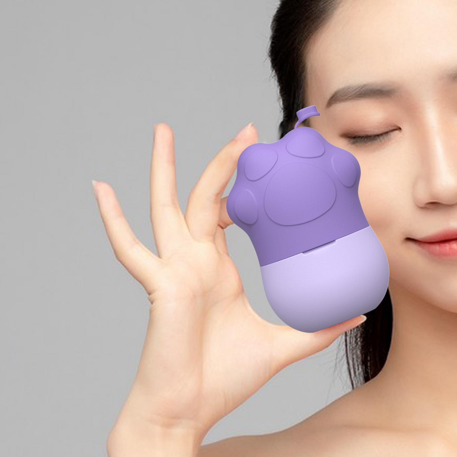 

Silicone Ice Facial Face roller Kitten Paw Shape Refreshes and Brightens Skin Refillable for All Skin Types Lovely Ice Holder фіолетовий