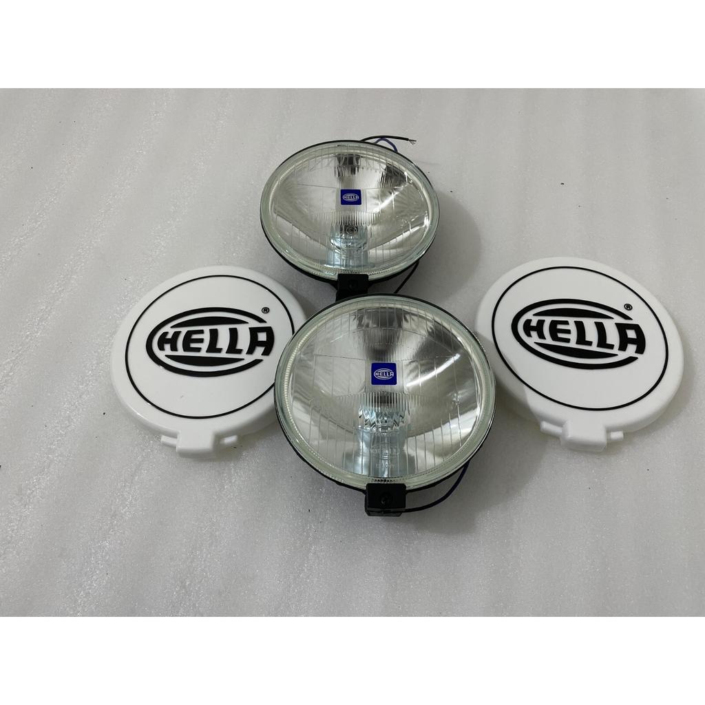 Pereche Hella Comet 500 Lampă de Condus Spot Alb cu Capac Universal |Se Potrivește Pentru