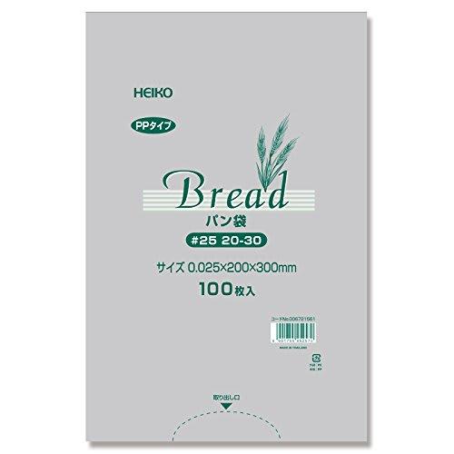 Set of 5 Shimojima Heiko PP Bread Bags, Sizes 20-30 (Standard Size No. 11), 100 Bags X 5 Bundles, 006721561, Transparent, Thickness 0.025mm X Width 20