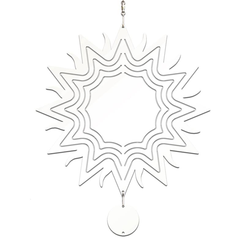 AD23-4Pcs 8 Inch Sublimation Wind Spinner Blanks 3D Wind Spinners Hanging Wind Spinner For Indoor Outdoor Garden Decoration