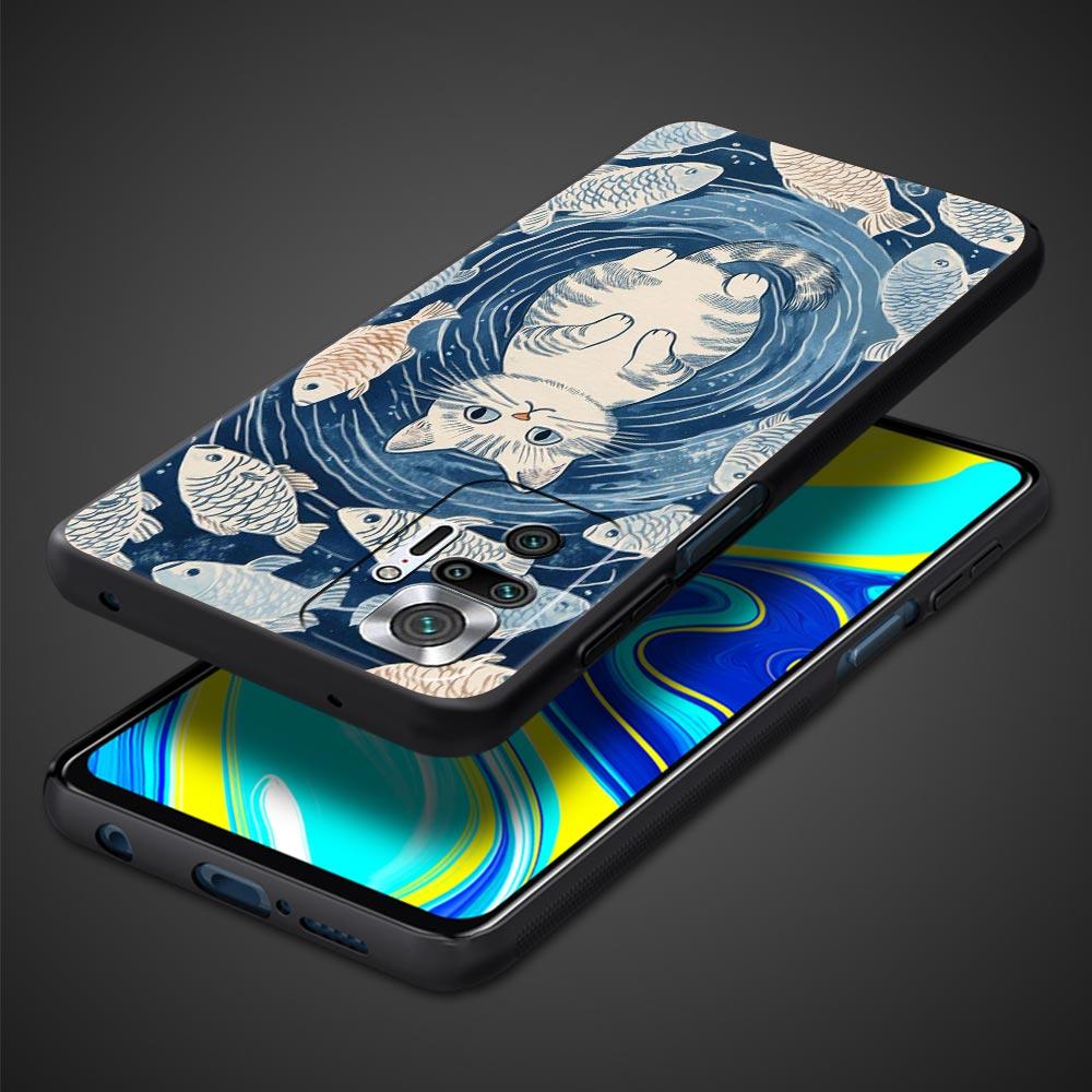 Blue Ocean Fish Phone Case Cover for Redmi 14C 10C Note 15 14 13 12 10 11 K40 Pro Plus 5G Shockproof Soft TPU Shell Fundas Bags