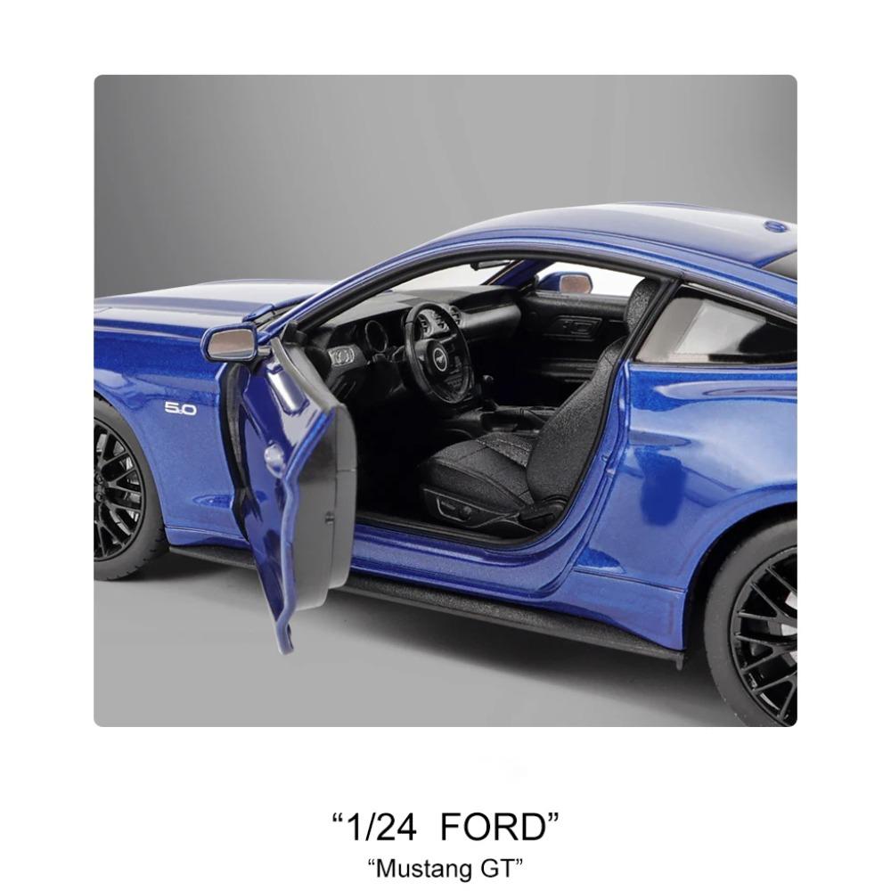 WELLY 1/24 Ford Mustang GT 2015 Alloy Car Model Diecast Toy Vehicle High Simitation Cars Toys for Children Kids Gifts