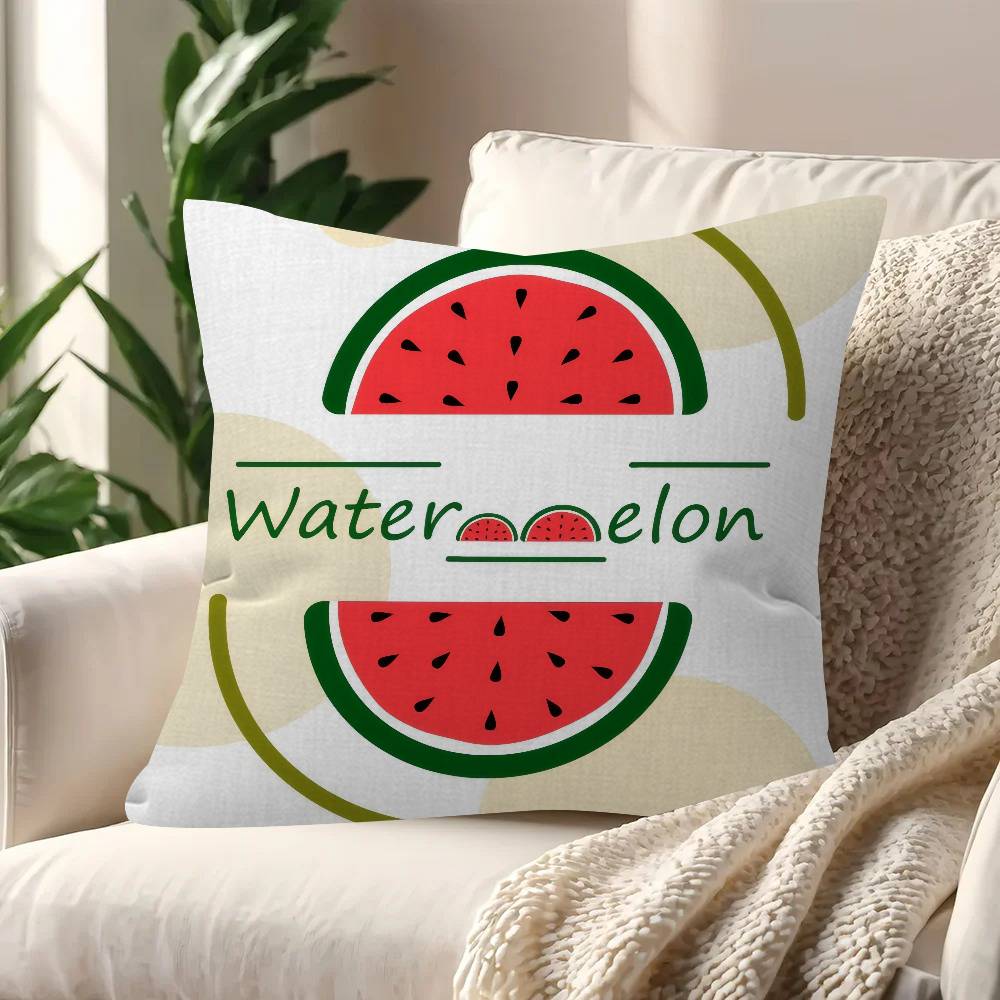 Cartoon Watermelon Fun Pillowcase Toon Gift Cushion Cover Bedroom Home Sofa Chair Seat Decor Pillow Case