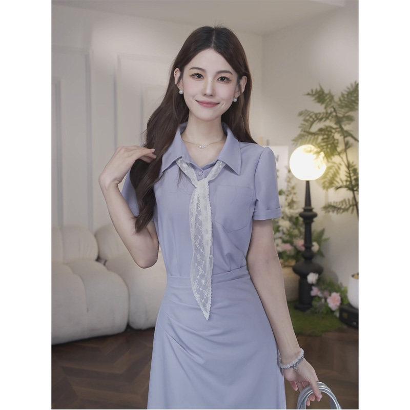 

Deer South White Tang Mist Dew French Apricot Short-Sleeve A-Line Summer Dress Small