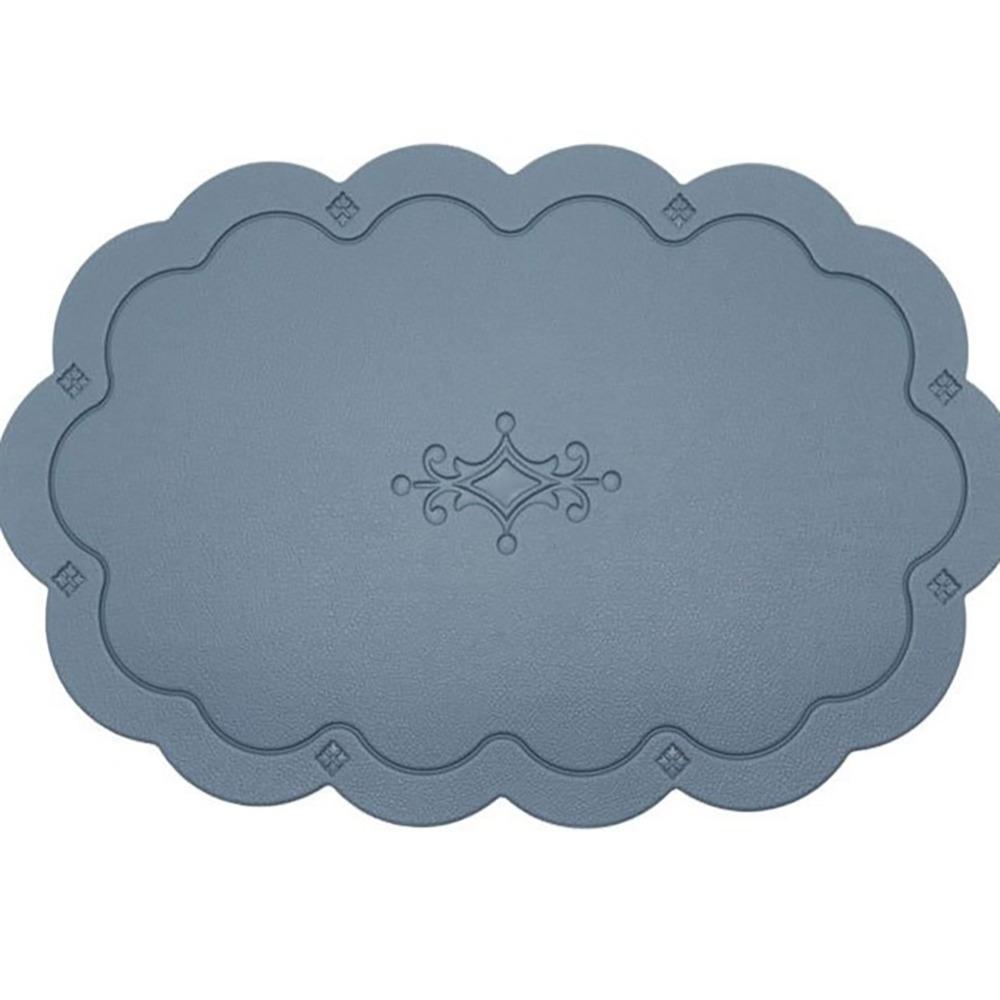 Retro Faux Leather Dinner Mat Oil-resistant Waterproof Placemat Nordic Style Thermal Insulation Mat Dining Table