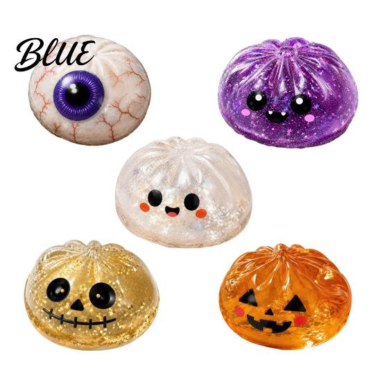 Angstlösende Schreibtischspielzeuge Halloween Glitzer Quetschball Stressball TPR Langsam aufsteigendes Fidget Toy Geschenk für Kinder Geist Kürbis Augapfel Knödel