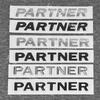 AAZS1 1pcs 3D PARTNER ABS Car Rear Letter logo sticker Rear Bumper tail door trunk car rear Emblem styling Accessories For Peugeot