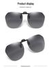 Unisex Ultra-Light Polarized Flip-Up Clip-On Sunglasses for Driving with UV Protection for Prescription Glasses