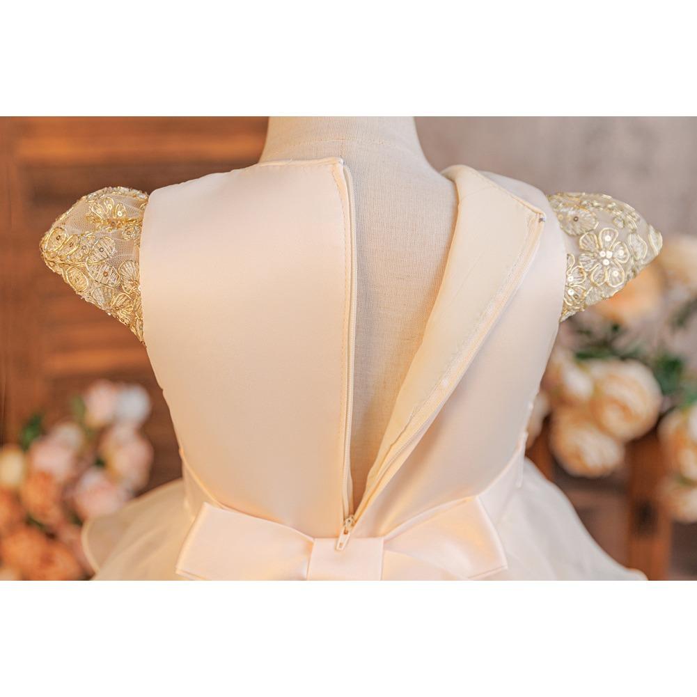 Dívčí šaty Stereoskopická růže Princeznovské šaty Vícevrstvá síťovina Pom Pom Pom Šaty pro družičku na svatbu Oblíbené šaty malé dívky Šaty