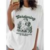 Gardening Because Murder Is Wrong Women TShirt Kawaii Print T Shirt Aesthetic Shirt Harajuku Streetwear Clothes Egirl