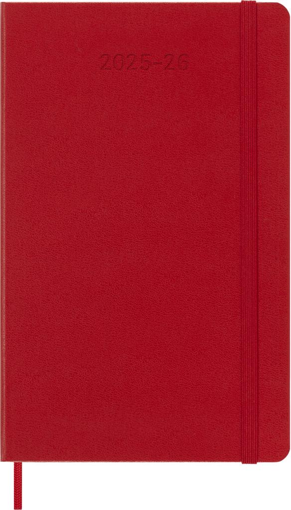 Moleskine 2025 Planner, 18-Month Weekly Diary, July Start, Large Size (13cm x 21cm), Hardcover, Red, DHF218WN3Y26