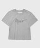 KIIMUIR (Women) Flower Frill Short Sleeve T-Shirt_Gray