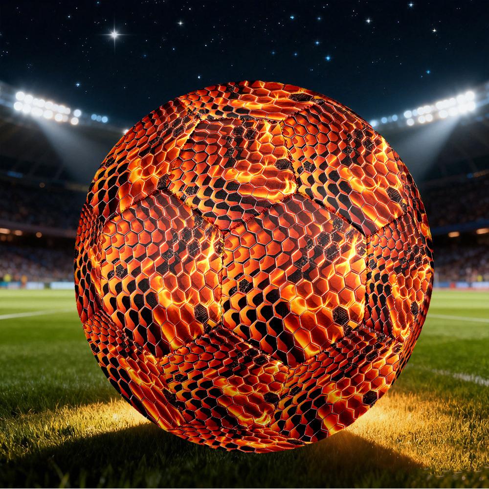 1 Stück Wabenfeuer Größe 5 Fußball Professioneller Spiel-Trainingsfußball Indoor & Outdoor Sportball Leicht Langlebig c6517