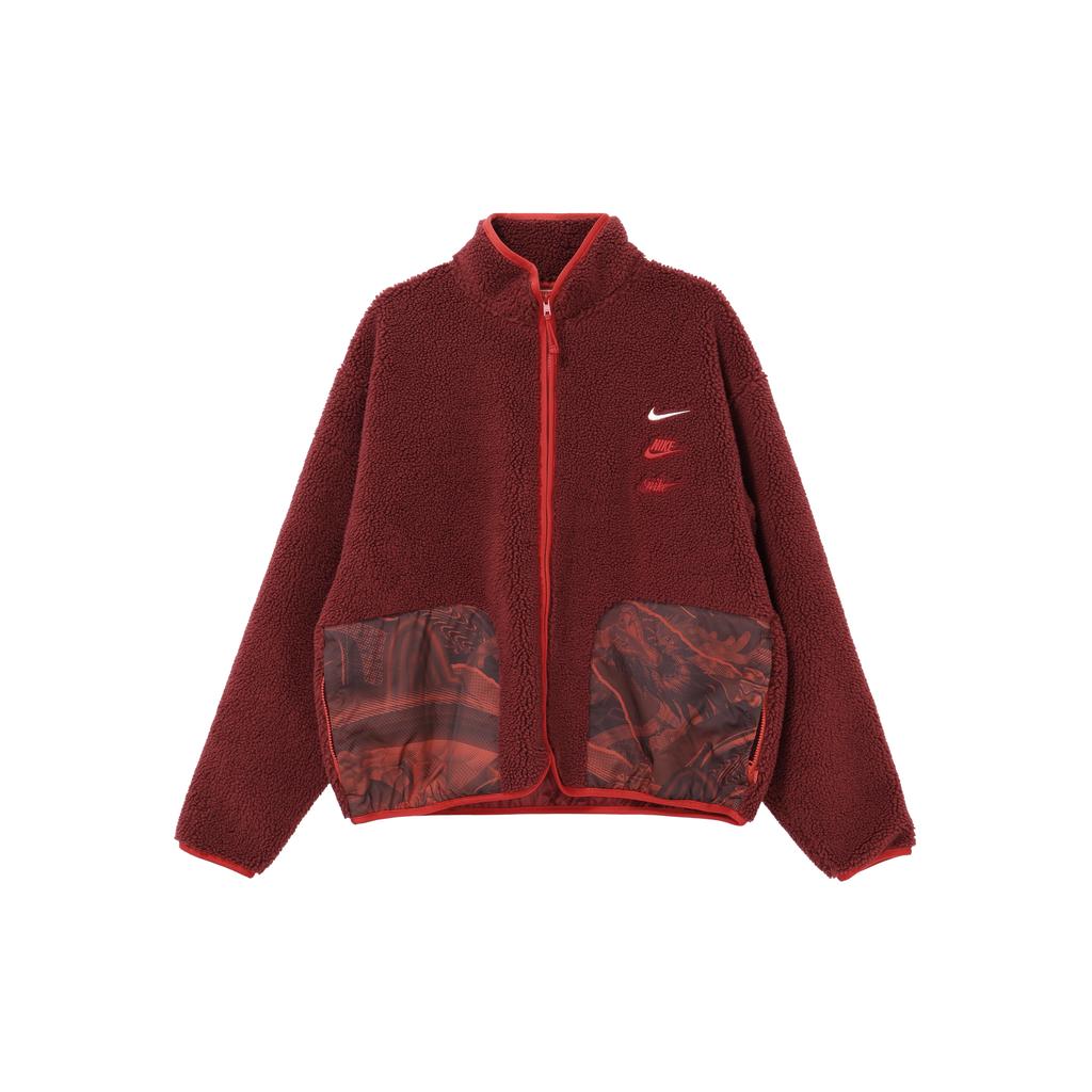 New Nike FW23 Velvet feel Coat Men's Team Red Color FZ6194-677