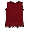 Women's Fashion Lace Patchwork Round Neck Vest