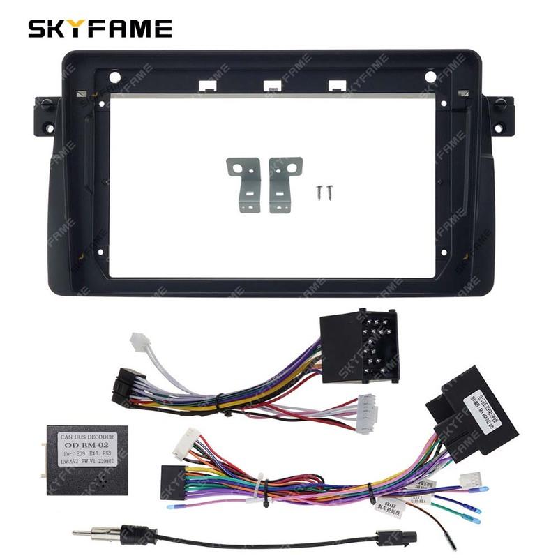 SKYFAME 12.3/9/7 Inch Car Frame Fascia Adapter Canbus Box Decoder Android Radio Dash Fitting Panel Kit For BMW E46 3 Series M3