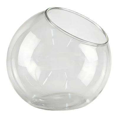 Eloquent Clear Borosilicate Glass Terrarium Vase for For Succulents Decor Open Mouth Bauble Sizes 13.5cm 15cm 16cm 18cm 20cm