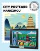 Non-Toxic 594Pcs China Hangzhou City Postcard Building Blocks Hanging Brick Toy Ornament Small Particle Assembly Toys For Children 49240