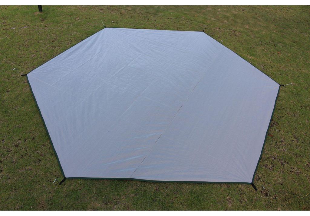 Automatic Hexagonal Camping Tent, Double Layer with Aluminum Poles for 3-8 People, Sun Protection & Rainproof