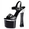 2025 thin heel waterproof table high heel sandals belt buckle decorative hate sky high women's shoes
