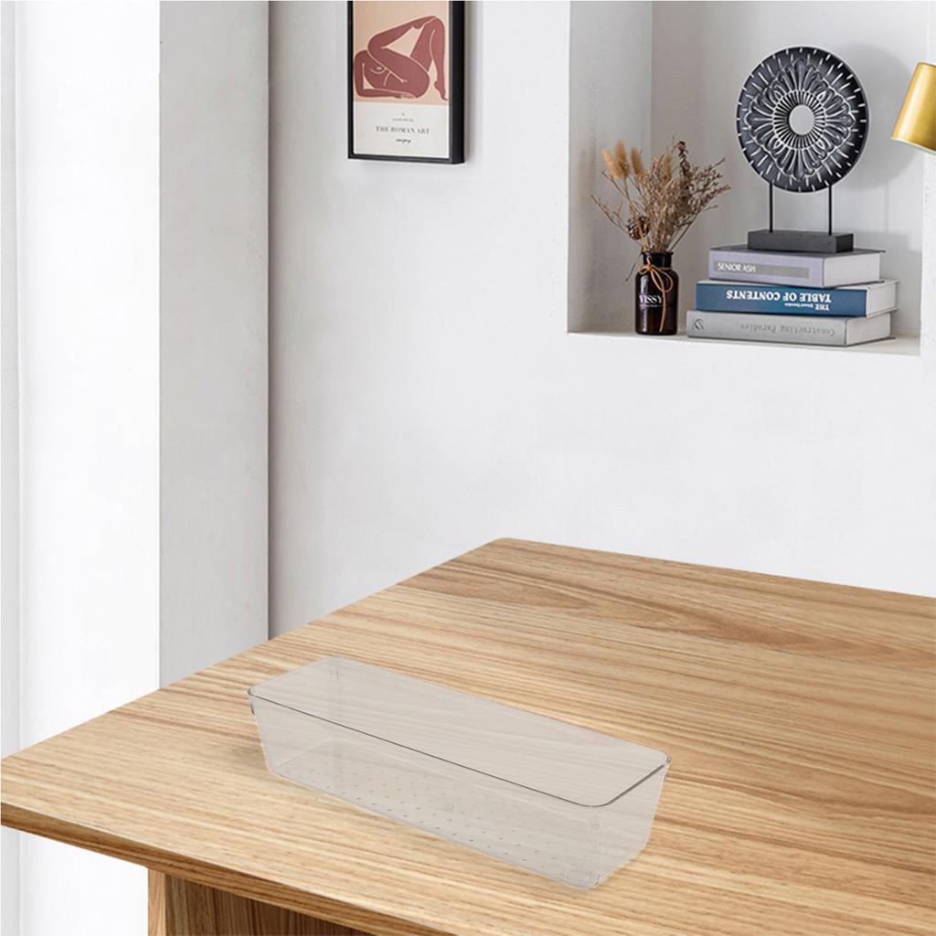 Acrylic Drawer Organizer with Non Slip Base Perfect Storage Solution for Makeup Kitchen Bathroom and Office Items