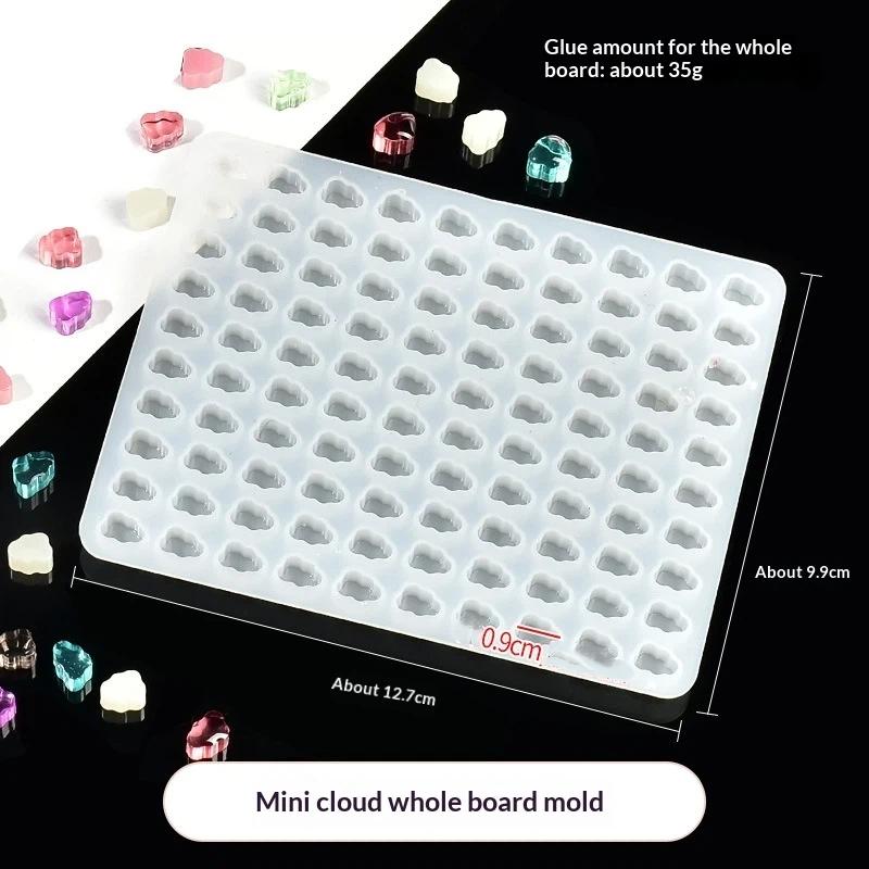 100-Cavity Mini Cat Paw Square Round Silicone Mold Wax Seal Stamp Scrapbooking Tools Earrings Pendant Jewelry Art Craft Mold