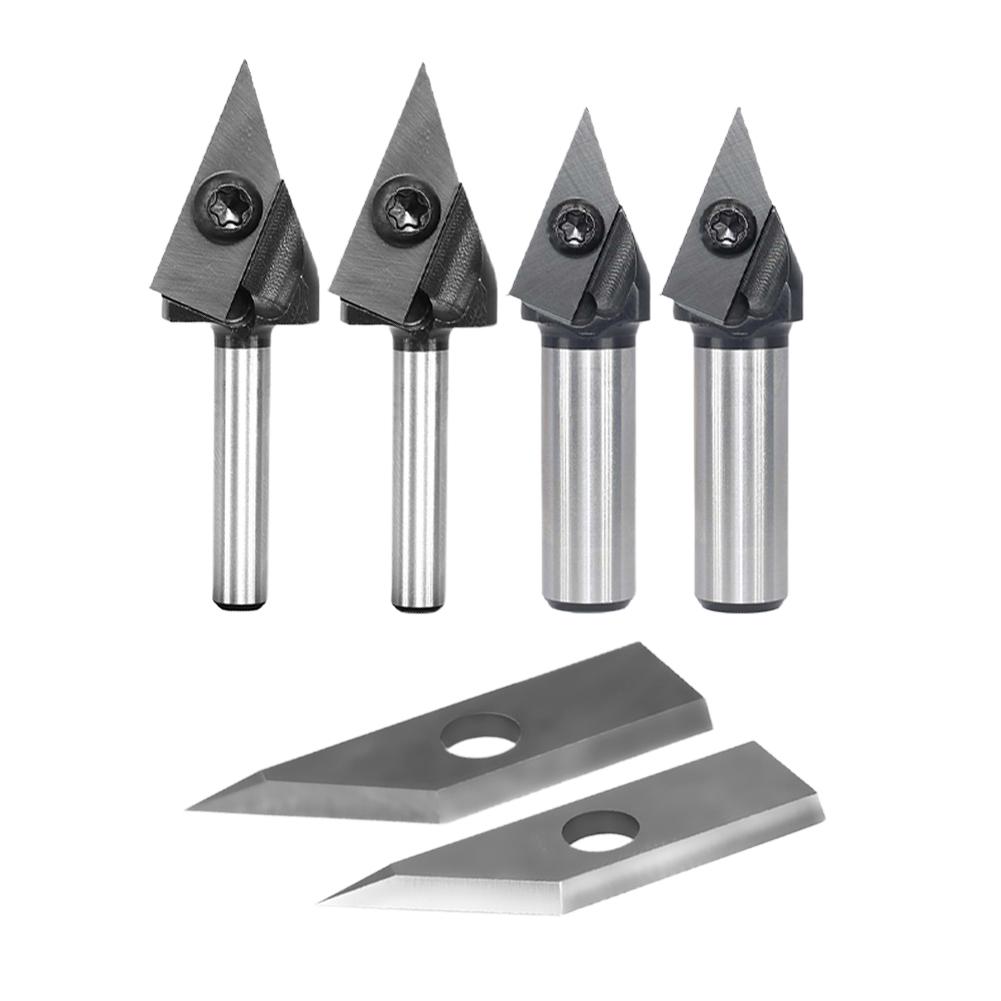 Router Bit Milling Cutter 45 Degree V-shaped Carbide Resistance To Bending Chamfering Engraving Milling Cutter High Strength